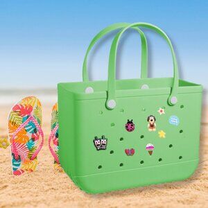 Green Extra Large Eva Tote Handbag Bag XL Beach Travel Storage Laundry Stylish